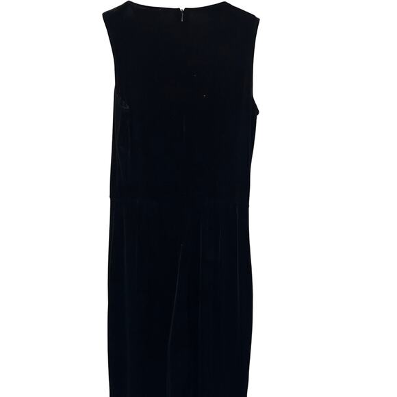 Caren Desiree Company CDC Jumpsuit Velvet SZ6 Sleeveless Zip Back Wide Leg - Picture 3 of 12